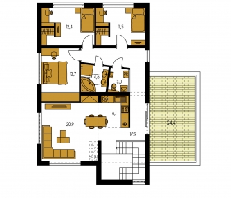 Grundriss des Obergeschosses - CUBER 15